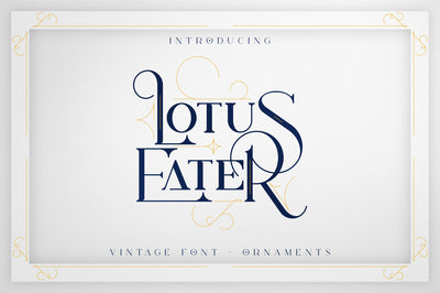 Lotus Eater - Vintage Font + Extras
