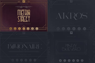 The Art Deco Font Bundle