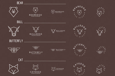 116 Geometric Animal Logos