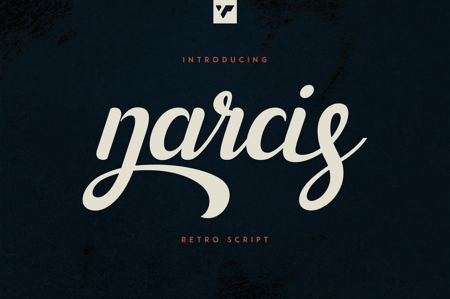 Narcis - retro script