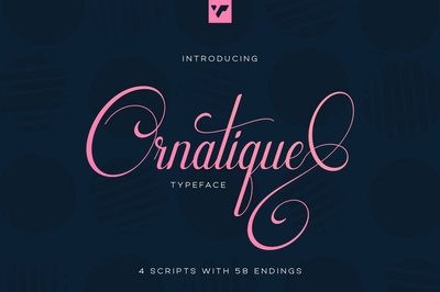 Ornatique script - 4 fonts