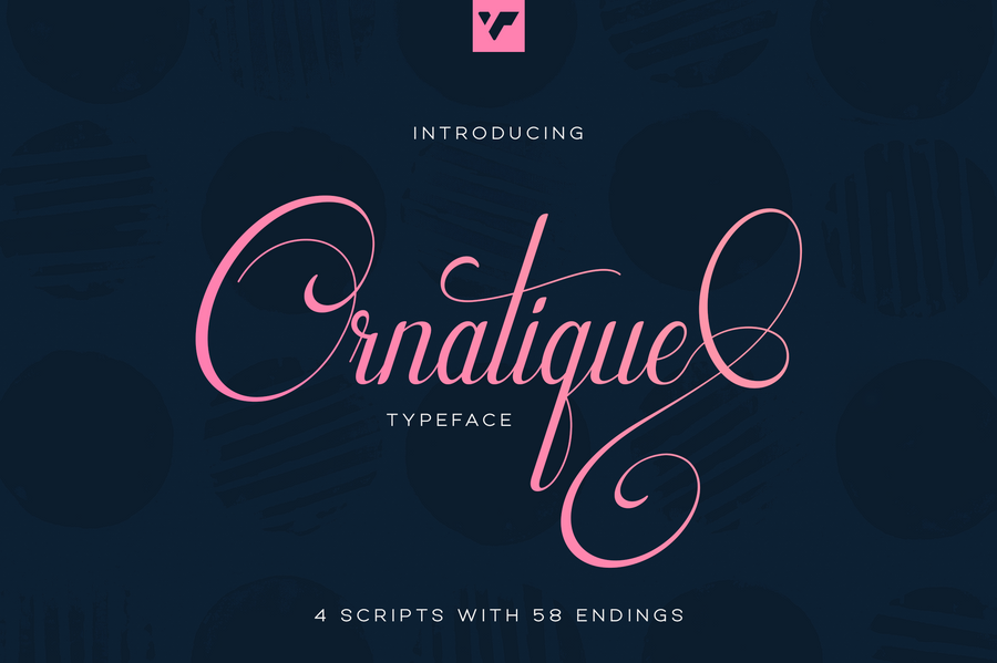 Ornatique script - 4 fonts