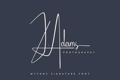 Mythos - organic signature font