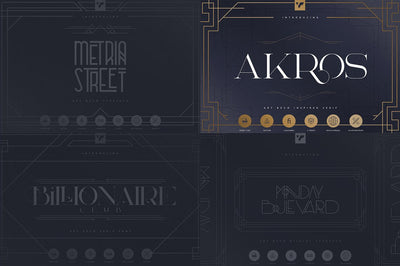 The Art Deco Font Bundle