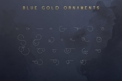 Blue Gold sans serif font + Extras