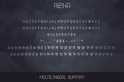 Alpha Display Font - 4 styles