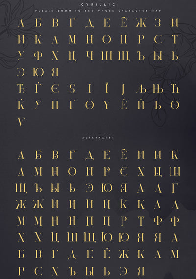 Black Gold serif font + Extras