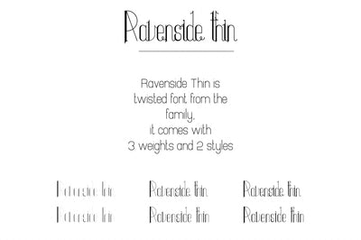 Ravenside-high end trio font