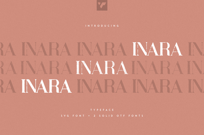 Inara Typeface - SVG + Solid fonts