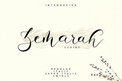 Zemarah script - 3 styles + Extras
