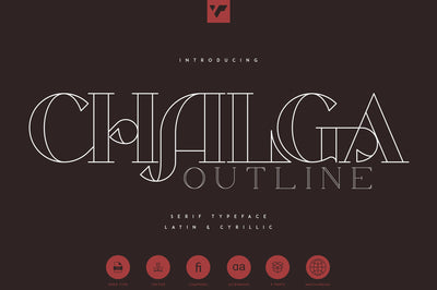 Chalga Outline - Serif Typeface