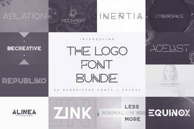 The Logo Font Bundle - 24 fonts