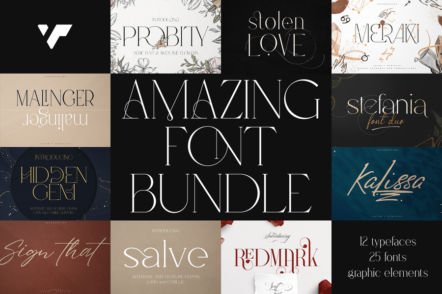 SALE! Amazing Font Bundle + More