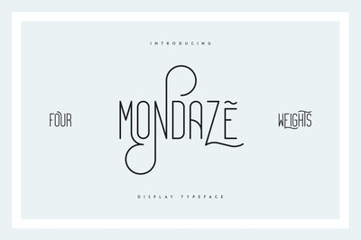 Mondaze Typeface - 4 Weights