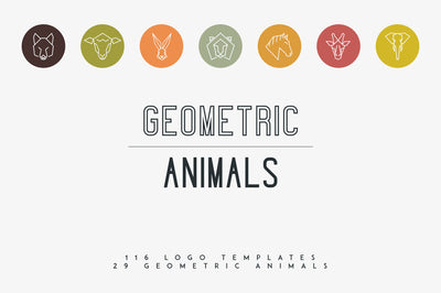 116 Geometric Animal Logos