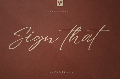 Sign That - Signature font