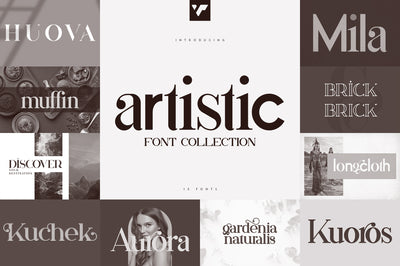 Artistic Font Collection - 15 fonts