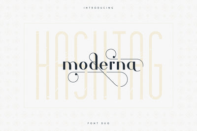 Hashtag Moderna - duo font + Extra