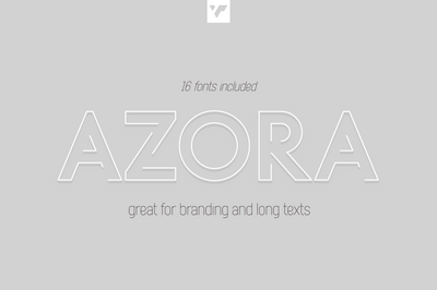 Azora typeface for branding and text