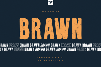 Brawn Handwritten typeface, 40 fonts