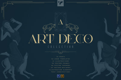 Art Deco Collection - Fonts, Vectors