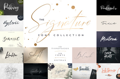Signature Font Collection | 15in1