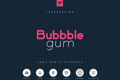 Bubbble Gum - sans serif typeface