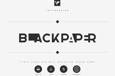 Blackpaper - 1st Negative Space Font