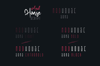 Madhouse font duo + Extra