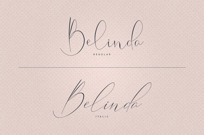 Belinda Script - Regular and Italic