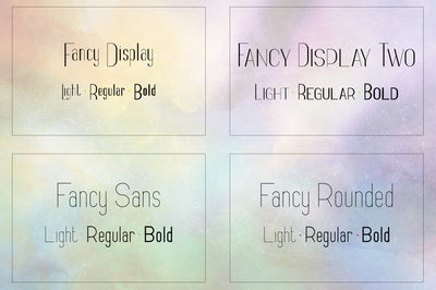 Fancy font family - 12 fonts