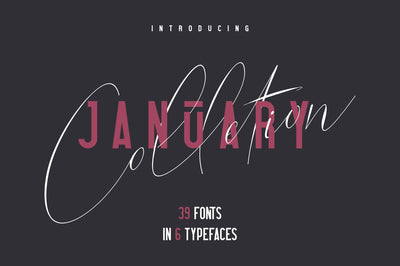 6in1 January Collection - 39 Fonts