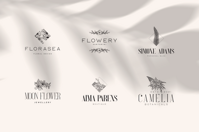 Doux Floral Logos - Fonts included