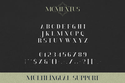Momentus serif font + Extras