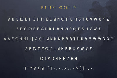 Blue Gold sans serif font + Extras