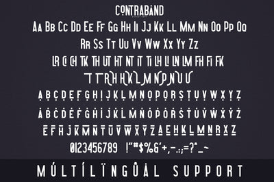 Contraband - Display font