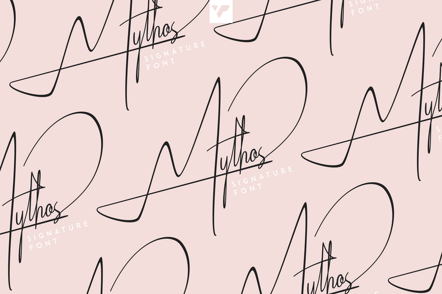 Mythos - organic signature font