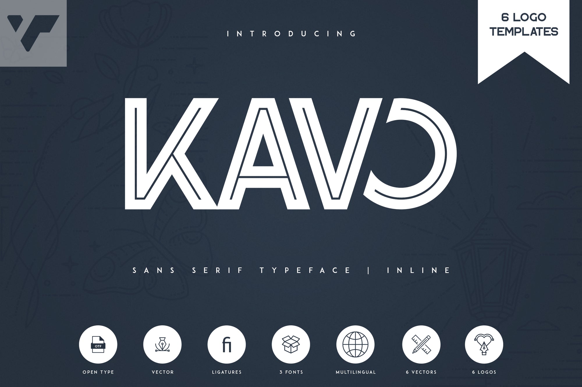 Kavo Inline + 6 Logo Templates
