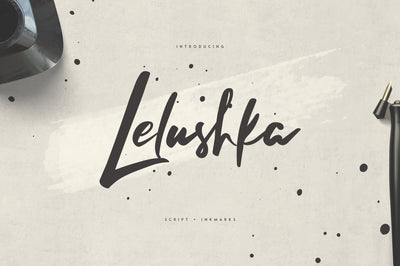 Lelushka Script + Ink marks