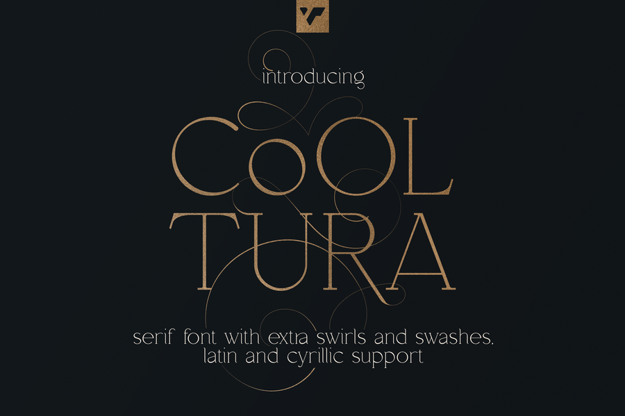 Cooltura serif font + swashes