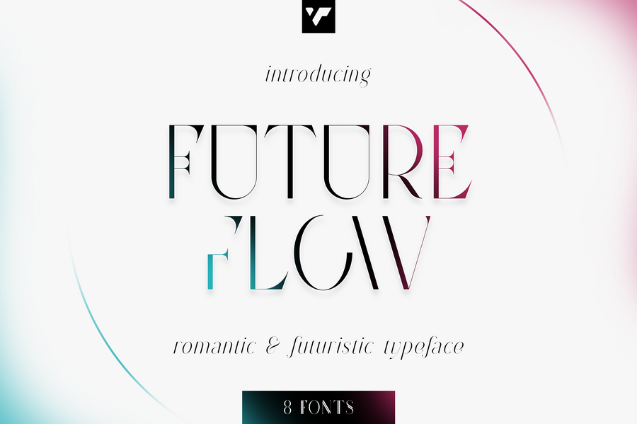 Future Flow typeface - 8 fonts