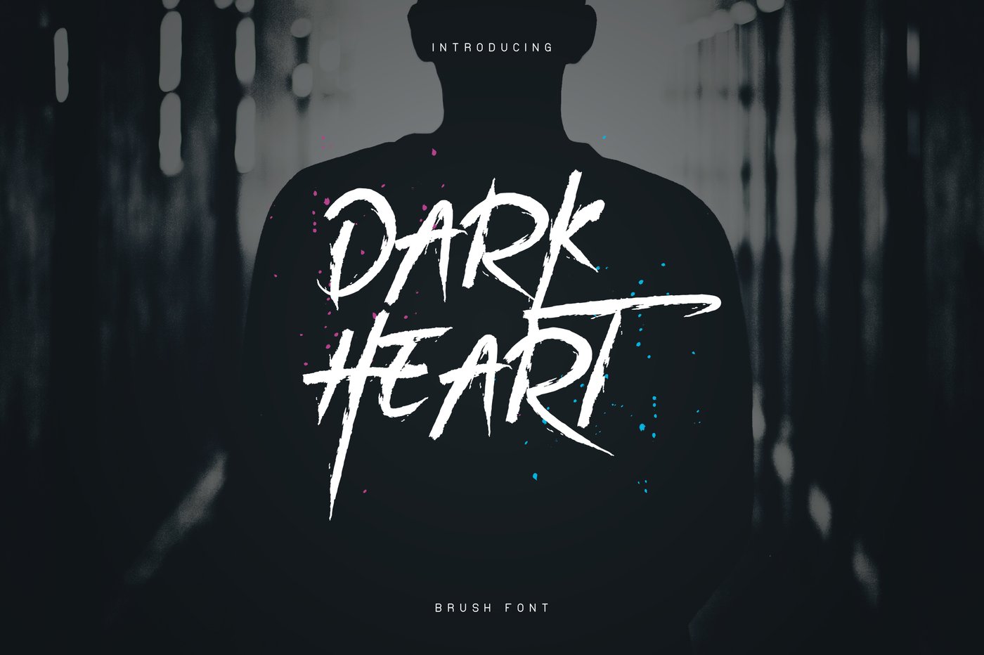 DarkHeart Brush font + Extras