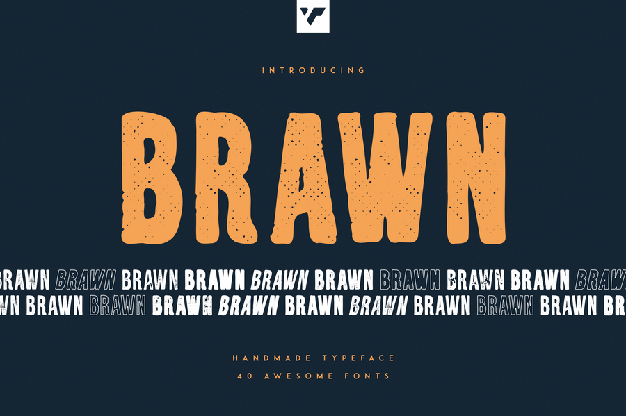 Brawn Handwritten typeface, 40 fonts