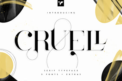 Cruell Serif Typeface - 5 fonts