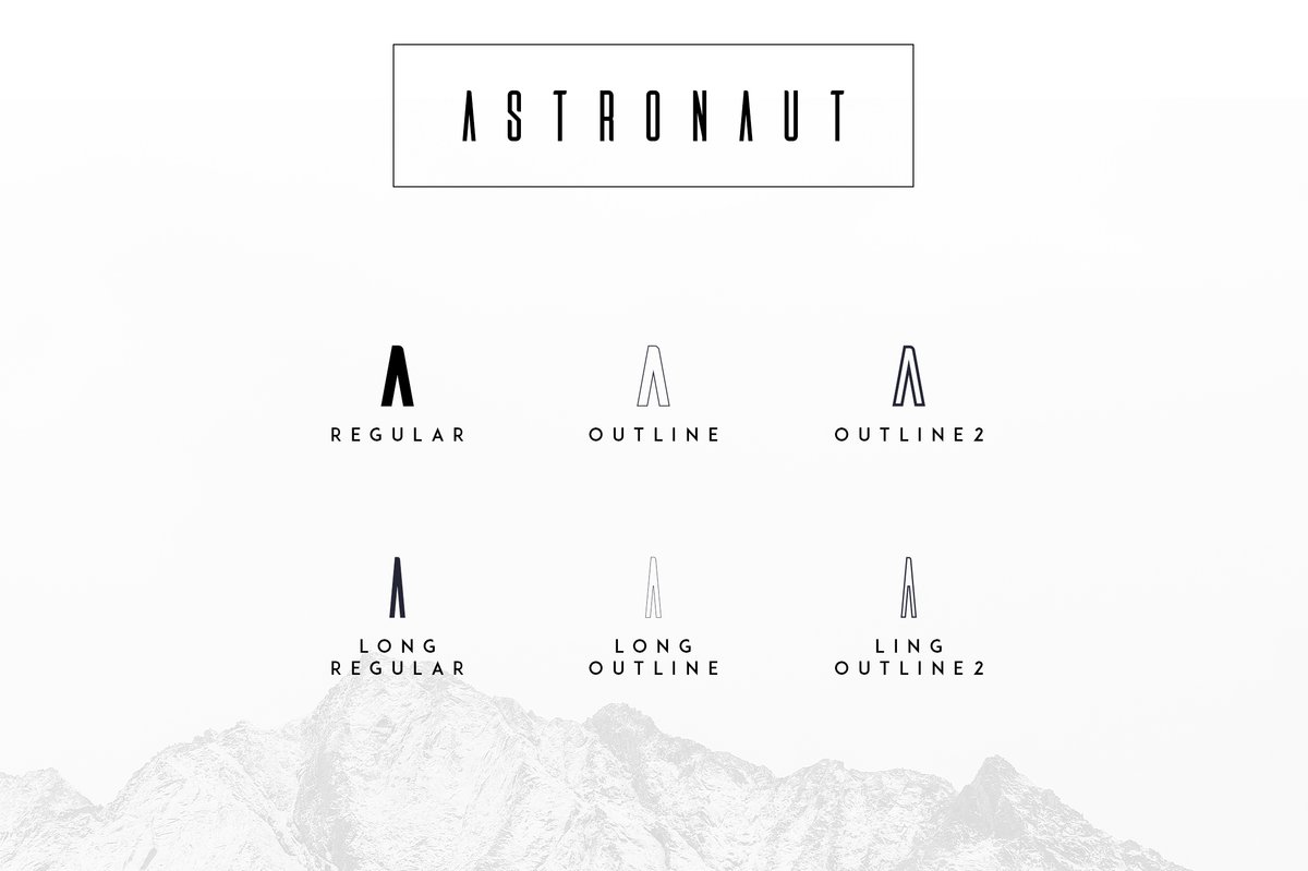 Astronaut Typeface - 6 fonts