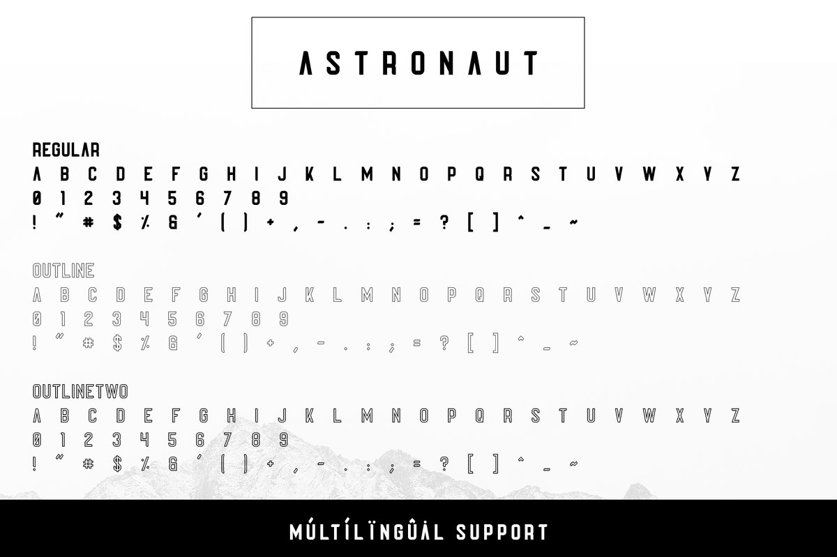 Astronaut Typeface - 6 fonts