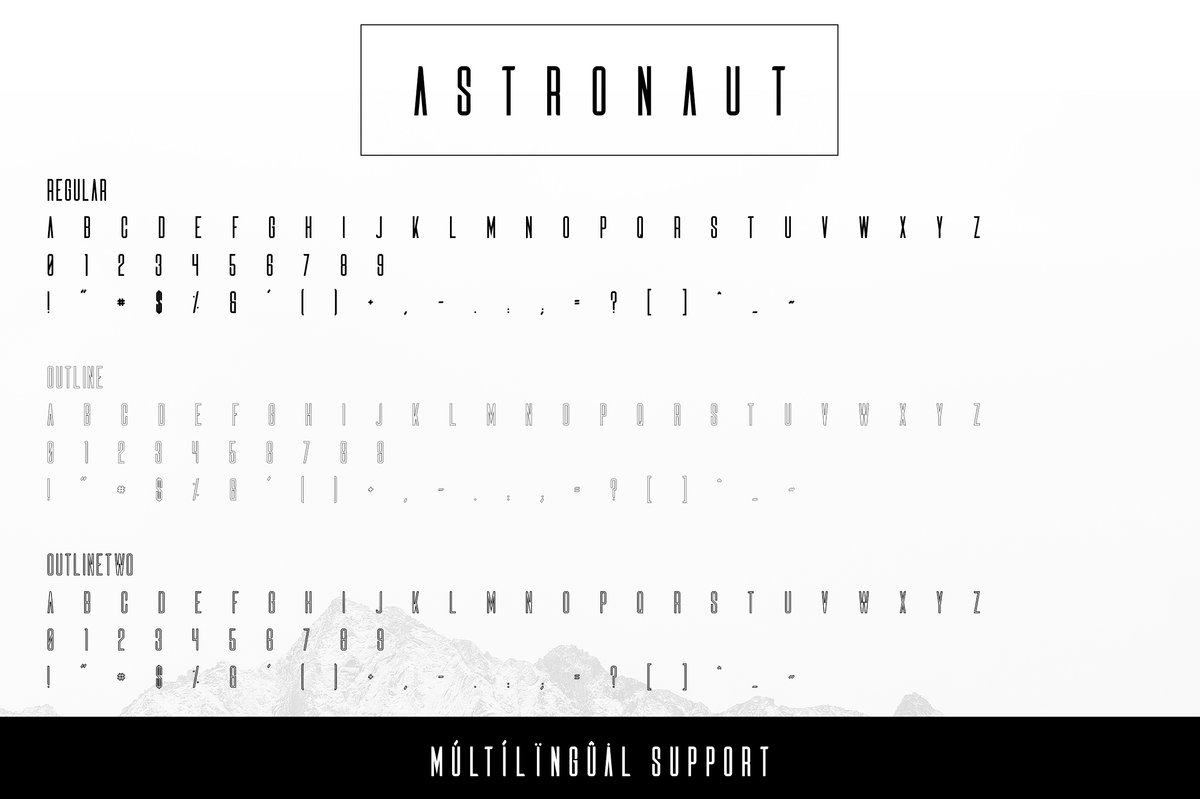 Astronaut Typeface - 6 fonts